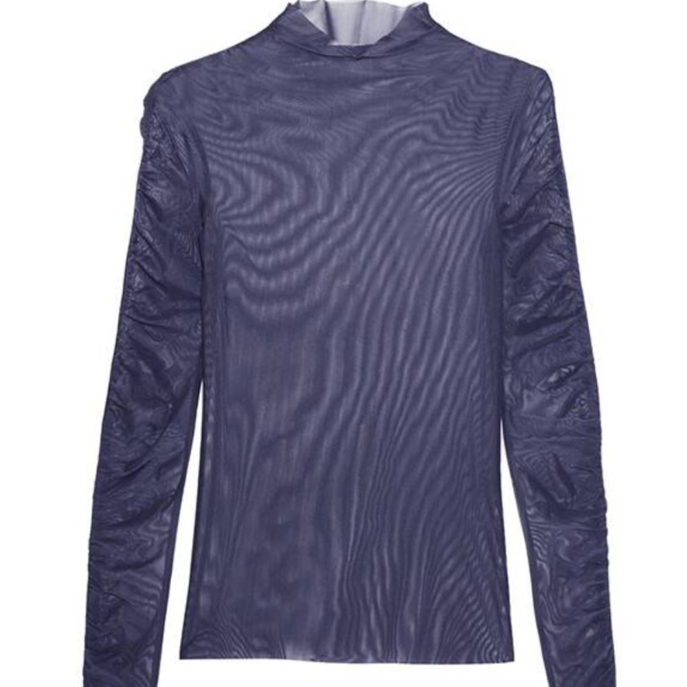 Opening Ceremony Sheer Silk  Purple Top Inspired by Kendall Jenner,  Size M